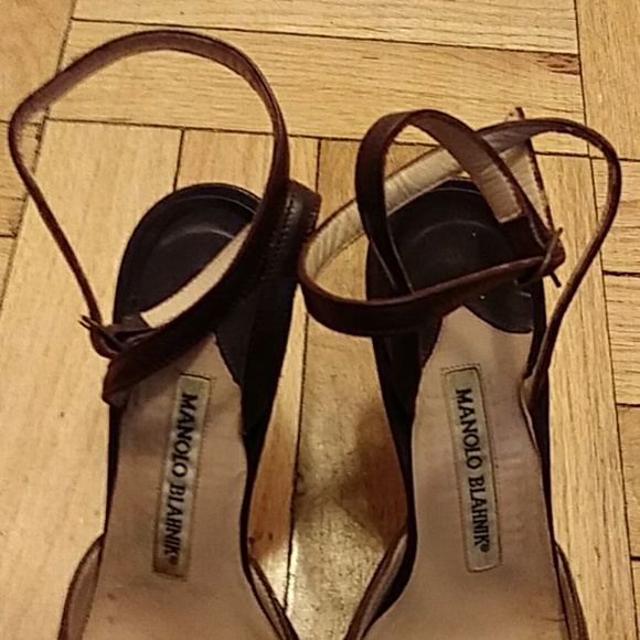 Manolo Blahnik sling back suede shoes - Picture 4 of 4